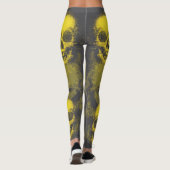 Rand schedel | Geel & Grijs Leggings (Achterkant)