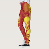 Rand schedel | Geel & Levendig Rood Leggings (Links)