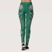 Rand schedel | Grijs & Groen Leggings (Achterkant)