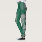Rand schedel | Grijs & Groen Leggings (Links)