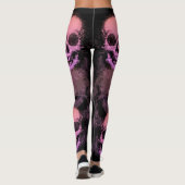 Rand schedel | Roze & Zwart Leggings (Achterkant)