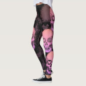 Rand schedel | Roze & Zwart Leggings (Links)