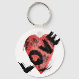 Rand sleutelhanger met edgy grunge hart – Modern u