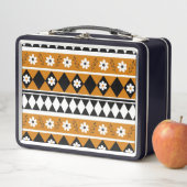 Rand Streep Bloem Diamant Boho Bloemen Patroon (In situ)