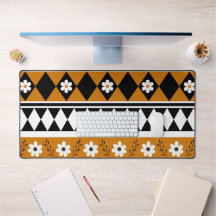 Rand Streep Bloem Diamant Boho Bloemen Patroon