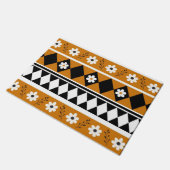 Rand Streep Bloem Diamant Boho Bloemen Patroon Deurmat (Schuin)