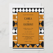 Rand Streep Bloem Diamant Boho Bloemen Patroon Kaart (Voorkant)