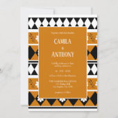 Rand Streep Bloem Diamant Boho Bloemen Patroon Kaart (Voorkant)