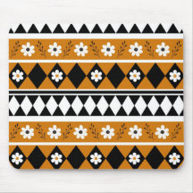 Rand Streep Bloem Diamant Boho Bloemen Patroon