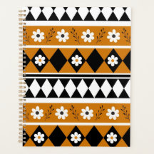 Rand Streep Bloem Diamant Boho Bloemen Patroon