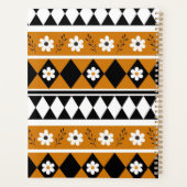 Rand Streep Bloem Diamant Boho Bloemen Patroon Planner (Achterkant)