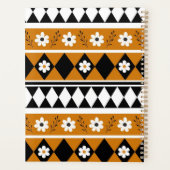 Rand Streep Bloem Diamant Boho Bloemen Patroon Planner (Achterkant)