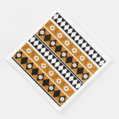 Rand Streep Bloem Diamant Boho Bloemen Patroon Servet (Hoek)