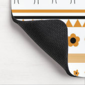 Rand Streep Bloem Driehoek Boho Patroon Muismat (Hoek)