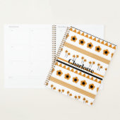 Rand Streep Bloem Driehoek Boho Patroon Planner (Display)