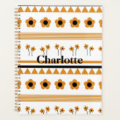 Rand Streep Bloem Driehoek Boho Patroon Planner (Voorkant)
