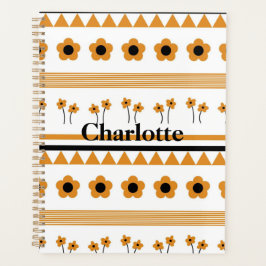 Rand Streep Bloem Driehoek Boho Patroon Planner