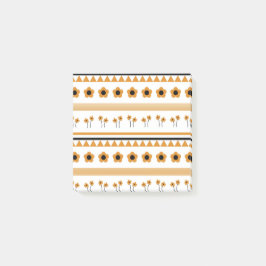 Rand Streep Bloem Driehoek Boho Patroon Post-it® Notes