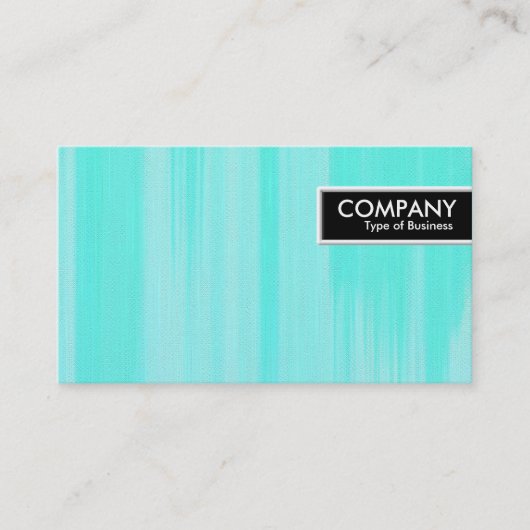 Rand Tag - Turquoise Geschilderd Canvas Visitekaartje (Voorkant)