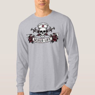 Rand Tattoo Schedel Verpleegster Scrub Leven Iphon T-shirt