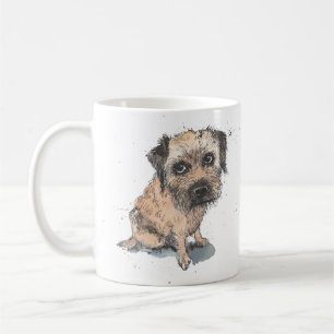 Rand Terrier-tekening, gepersonaliseerde Vaderdag Koffiemok