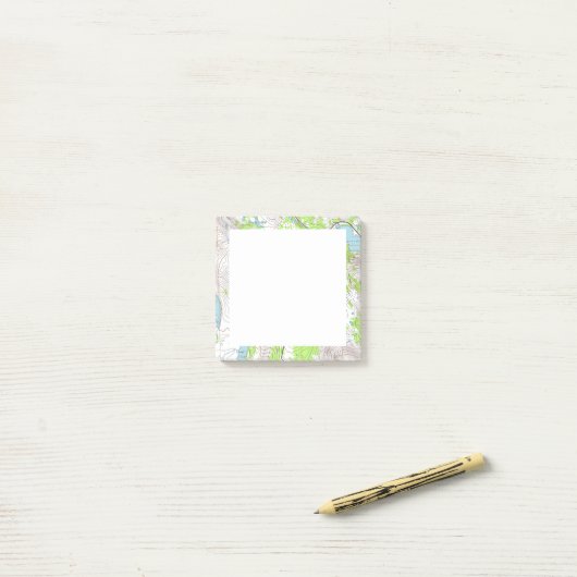 Rand Topografische kaart Post-it® Notes (Op bureau)