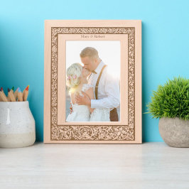 rand van de bloemenwijnstok gegraveerde lijstjes