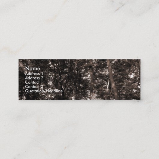 Rand van de Bossen - Goud Mini Visitekaartje (Voorkant)