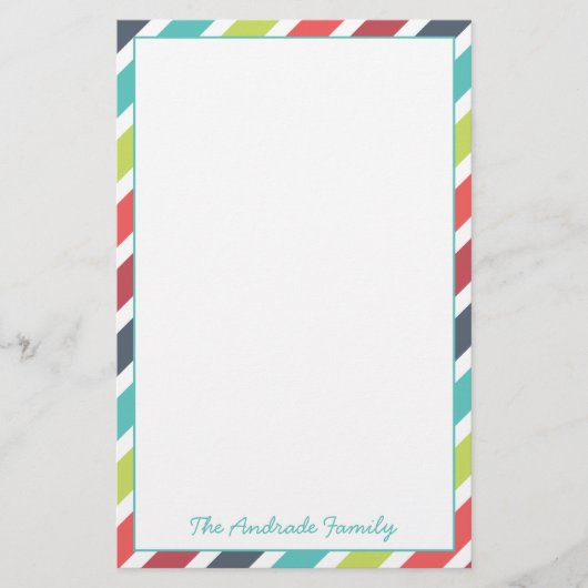 Rand van de Gepersonaliseerd diagonaal van de aant Briefpapier (Voorkant)