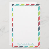 Rand van de Gepersonaliseerd diagonaal van de aant Briefpapier (Voorkant / Achterkant)