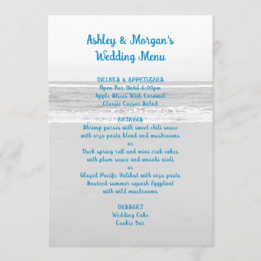 Rand van de Sjabloon van het Menu van de Wedding v (Voorkant)