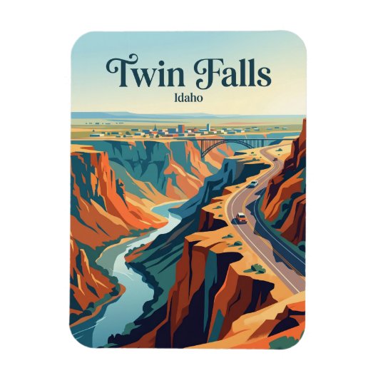 Rand van de Snake River Canyon Idaho Magneet (Verticaal)
