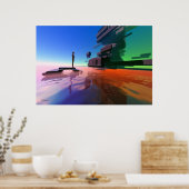 Rand van de waarneming - surrealistische kunstafdr poster (Keuken)