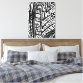 Rand van een blad canvas afdruk (Insitu (Slaapkamer))