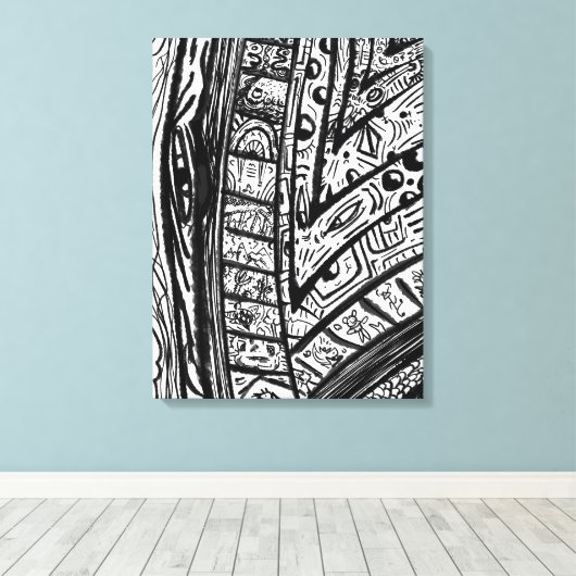 Rand van een blad canvas afdruk (Insitu (Houten vloer))