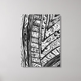 Rand van een blad canvas afdruk