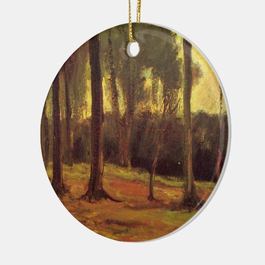 Rand van een hout van Vincent van Gogh Keramisch Ornament (Links)