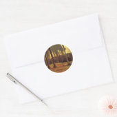 Rand van een hout van Vincent van Gogh Ronde Sticker (Envelop)
