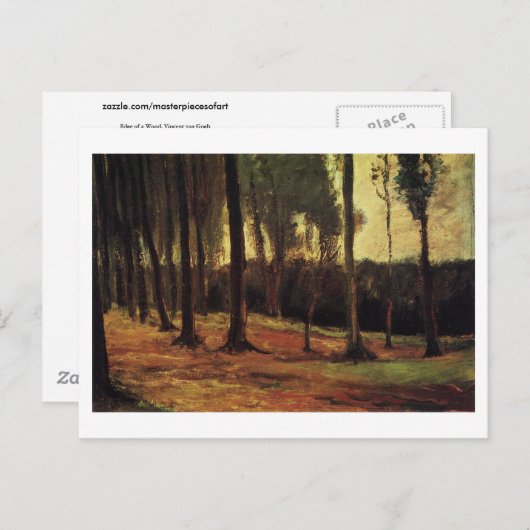 Rand van een hout, Vincent van Gogh Briefkaart (Voorkant / Achterkant)