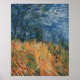 Rand van een tarweveld met papavers 1887, van Gogh Poster