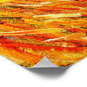 Rand van een Wheat Field met papavers Poster (Hoek)