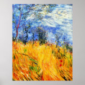 Rand van een Wheat Field met papavers Poster (Voorkant)