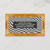 Rand van goud Lijst | Streepjespatroon Visitekaartje (Achterkant)