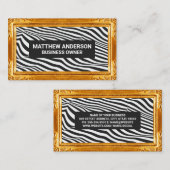 Rand van goud Lijst | Streepjespatroon Visitekaartje (Voorkant / Achterkant)