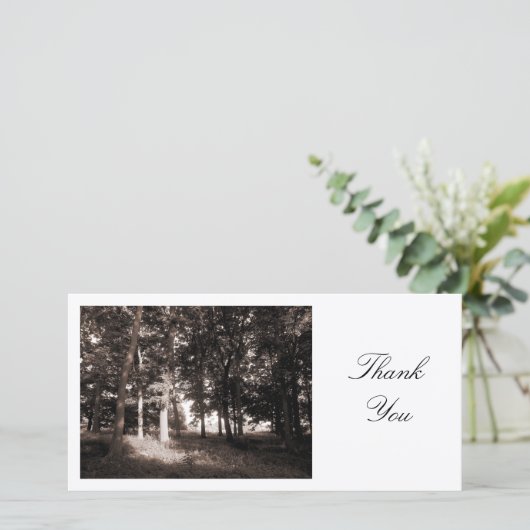 Rand van het hout - Dank u Bedankkaart (Staand voorkant)