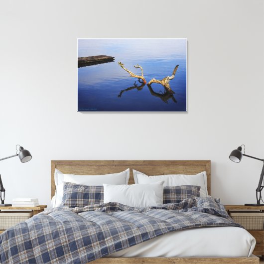 Rand van het meer - omwikkeld canvas (Insitu (Slaapkamer))
