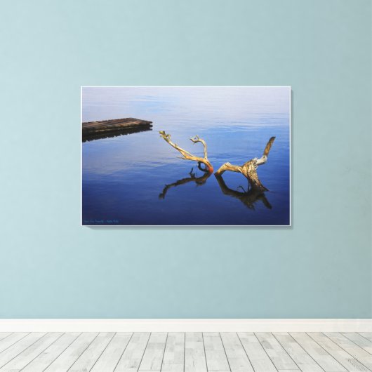 Rand van het meer - omwikkeld canvas (Insitu (Houten vloer))