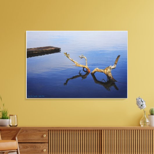 Rand van het meer - omwikkeld canvas afdruk (Insitu (Woonkamer))