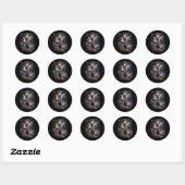 Rand van het Melkwegstelsel Ronde Sticker (Vel)