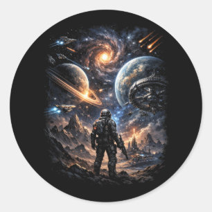 Rand van het Melkwegstelsel Ronde Sticker